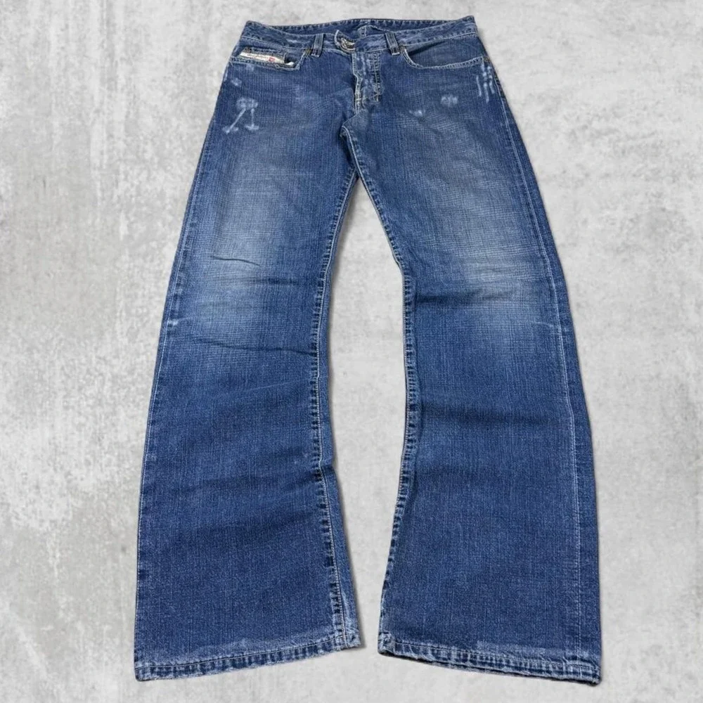 Vintage Diesel Button Fly Straight Leg Bootcut Denim Jeans Mens 29 Streetwear